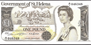 St. Helena N.D. 1 Pound.

This is the note with the motto in the East India Company's Coat-of-Arms spelt incorrectly - 'ANGLAE' instead of 'ANGLIAE'.

A scarce note. Banknote