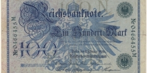 100 Mark(German Empire 1908) Banknote