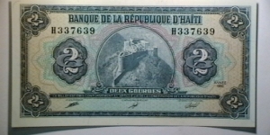 Haiti ND(1990) 2 gourdes  KP 254  Banknote