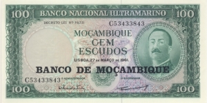 100 Escudos(overprinted in 1976) Banknote