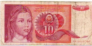 10 Dinara__pk# 103__01.09.1990 Banknote