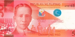 New Philippine 50 Peso note in series #5 of 6 Banknote