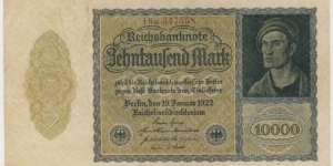 10.000 Mark(Weimar Republic 1922)ver.2 Banknote