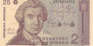 25 Dinaraa Banknote