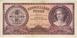 1.000.000.000 Pengo(1946) Banknote