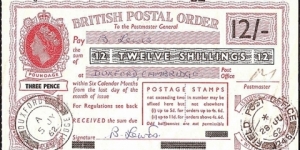 B.F.P.O. 246 1962 12 Shillings postal order.

Extremely rare unknown British Field Post Office issue. Banknote