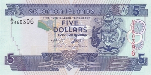 Solomon Islands P26 (5 dollars ND 2006) Banknote
