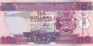 Solomon Islands P27 (10 dollars ND 2006) Banknote