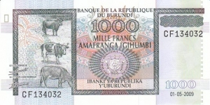 Burundi 1000 Francs. Banknote for SWAP/SELL. SELL PRICE IS: $4.0 Banknote