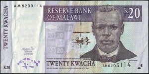 Malawi 2004 20 Kwacha. Banknote