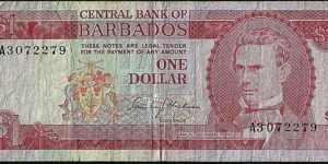 Barbados N.D. 1 Dollar. Banknote