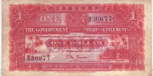 STRAITS SETTLEMENTS Banknote