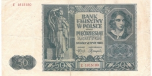 50 Zloty (Nazi occupation 1941) Banknote