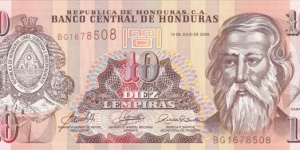 Honduras P92 (10 lempiras 2006) Banknote