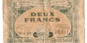 DEUX FRANCS Banknote
