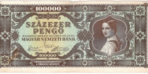 100.000 Pengo(1945) Banknote