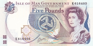 Isle of Man P41b (5 pounds ND 1983) Banknote