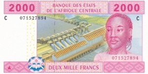 Central African States P608C (2000 francs 2002) Banknote