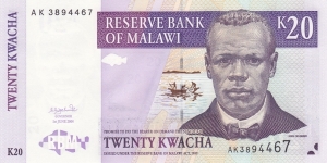 Malawi P44c (20 kwacha 1/6-2004) Banknote