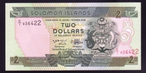Solomon Islands 1997 P-18 2 Dollars Banknote