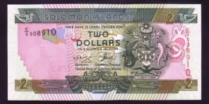 Solomon Islands 2004 P-25 2 Dollars Banknote