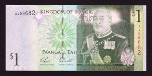 Tonga 2009 P-37 1 Pa'anga Banknote