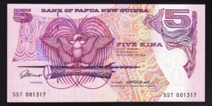 Papua New Guinea 1993 P-14a 5 Kina Banknote