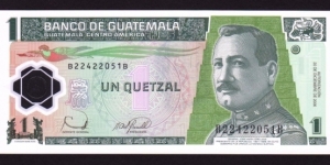 Guatemala 2006 P-109 1 Quetzal Banknote