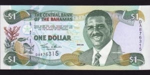 Bahamas 2001 P-69 1 Dollar Banknote