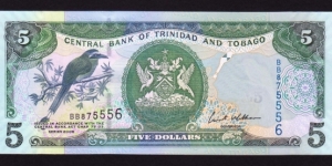 Trinidad & Tobago 2006 P-NEW 5 Dollars Banknote