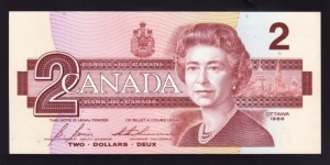 Canada 1986 P-94c 2 Dollars Banknote