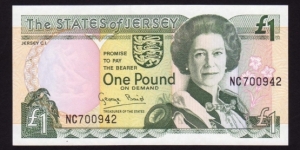 Jersey 1993 P-20a 1 Pound Banknote