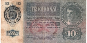 10 Korona(Provisional issue for Transylvania and Banat 1919) Banknote
