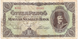 50 Pengo(1945) Banknote