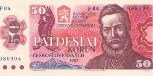 Czechoslovakia P96a (50 korun 1987) Banknote