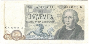 5000 Lire(1969) Banknote
