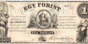 1 Forint(Pénzjegy, Philadelphia 1852) Banknote