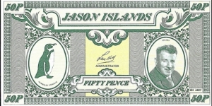 Jason Islands 1979 50 Pence. Banknote