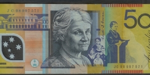 1998 Fifty Dollar polymer note. Last Prefix JC98 for the 1998 series. This note is in VF & has very high catalogue value. Banknote