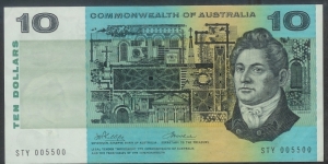 1972 Ten Dollar note Phillips & Wheeler signatures with RADAR serial numbers Banknote