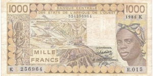 1000 Francs(Senegal) Banknote