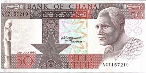 Ghana 1980 50 Cedis. Banknote