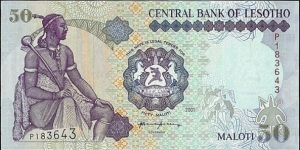 Lesotho 2001 50 Maloti. Banknote