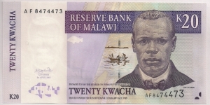 Malawi 20 Kwacha 2004 P44b. Banknote