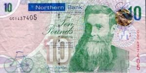 Northern Bank 
9th Nov 2008
£10
Chief Executive 
JB Dunlop  Gerry Mallon
Portico of Belfast's city hall
Watermark JB Dunlop
Security thread Banknote
