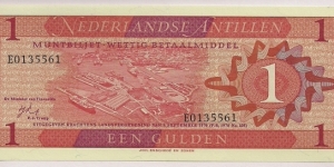 Netherlands Antilles 1 Gulden 1970 P20. Banknote