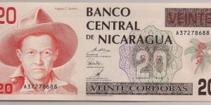 Nicaragua 20 Cordobas 1990 P176. Banknote