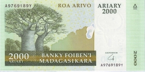  2000 Ariary Banknote