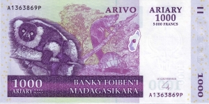  1000 Ariary Banknote