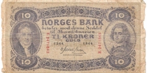 10 Kroner(1944) Banknote
